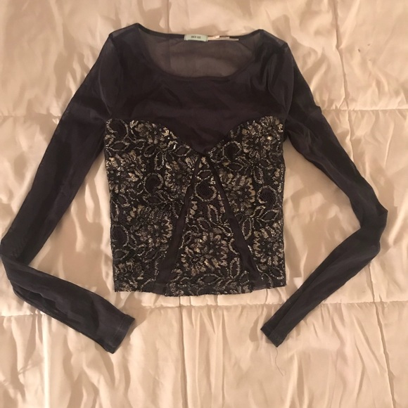 Blue mesh top - Picture 4 of 4